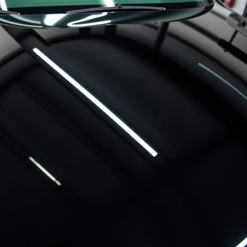 Mirror-finish black clear coat after multi-stage paint correction